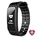 Lintelek Smart Watch with Heart Rate Monitor, IP67 Waterproof, Fitness Activity Tracker Band with Health Sleep Monitor Pedometer Calorie/Step Counter for Android and iOS, Black