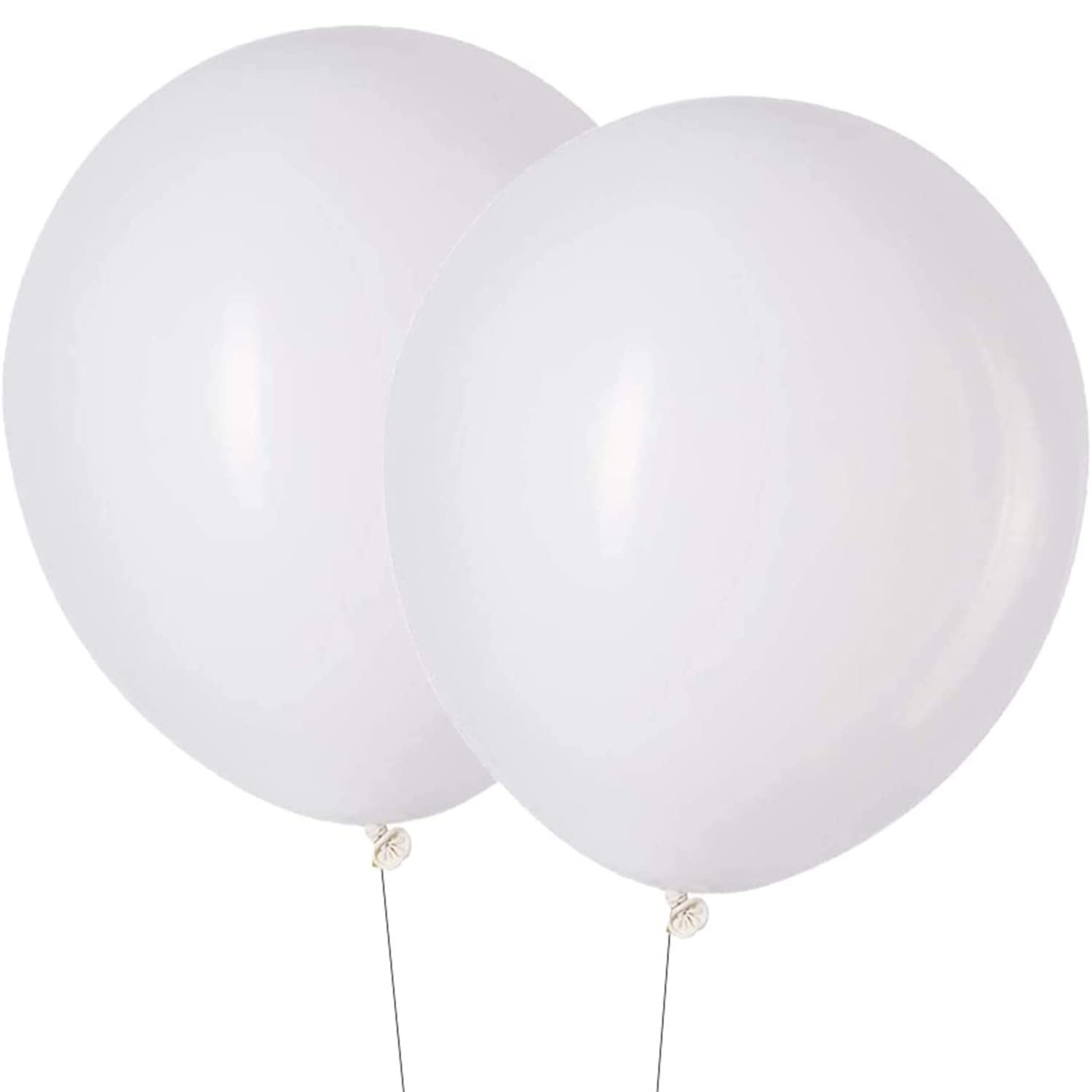 Vsosfiza 18inch White Balloons,Big Balloons,White Giant Latex Balloons(15Pack)