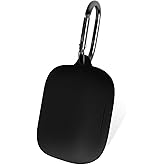 Geiomoo Silicone Case for EarFun Air Pro 4, Protective Cover with Carabiner (Black)