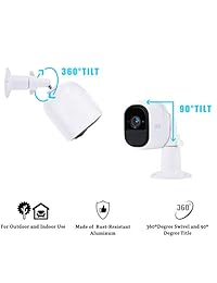 Soporte de montaje de pared de metal ajustable para interiores exteriores Galdoo para Wyze Cam, Arlo Pro, Arlo Pro 2, Arlo Ultra y otros modelos compatibles, paquete de 3 blancos