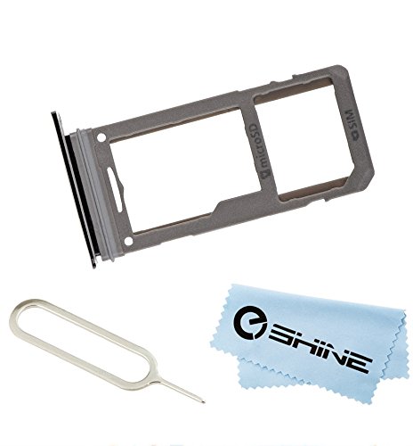 EShine SIM Card Holder Slot Tray Replacement + Sim Card Remover Eject Pin Key tool for Samsung Galaxy S8 G950/S8+ Plus G955 (ALL CARRIERS)+Cloth (Midnight Black) EShine SIM Card Holder Slot Tray Replacement + Sim Card Remover Eject Pin Key tool for Samsung Galaxy S8 G950/S8+ Plus G955 (ALL CARRIERS)+Cloth (Midnight Black)