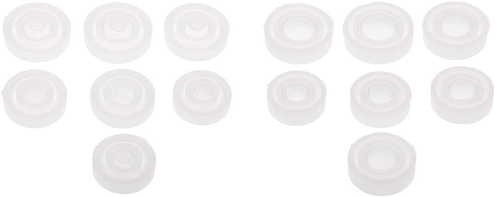 Baosity 14 Piece Assorted Size Silicone DIY Cambered Flat Ring Molds Resin Jewelry Making Mould Tools 16/17/18/19/20/21/22mm