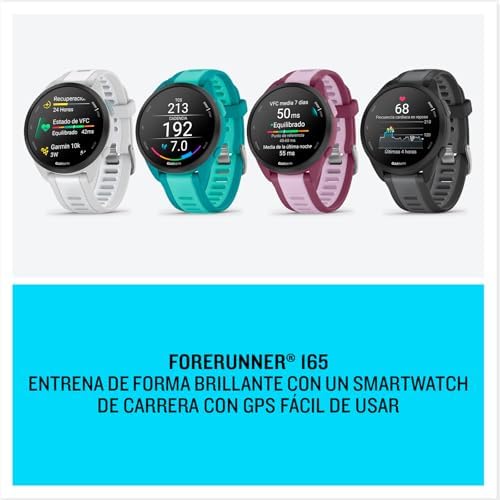 Forerunner 165 Music, Reloj Inteligente para Correr con GPS, Azul