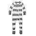 Burt's Bees Baby Baby 1-Pack Unisex Pajamas, Zip-Front Non-Slip Footed Sleeper Pjs, Organic Cotton, Grey Rugby Stripes, 18 Months