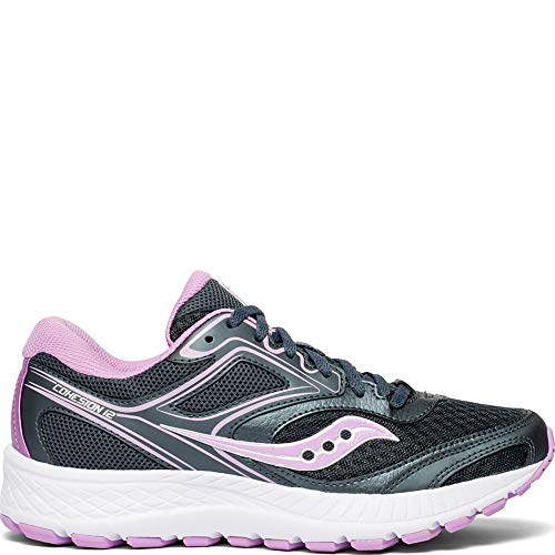 Saucony Women's VERSAFOAM Cohesion 12 Road Running Shoe, Slate/Violet, 10 M US