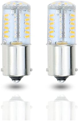 Lamsky BA15S LED Blub,1156 1141 Single Contact Auto Light,2.5W Warm White 2700K,57x3014smd,AC/DC10-20V,Non-dimmable (Pack of 2)