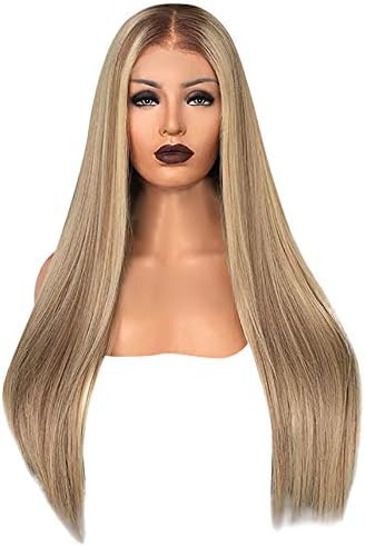 Glueless Wigs Long Natural Straight Heat Resistant Synthetic Hair Replacement Wig