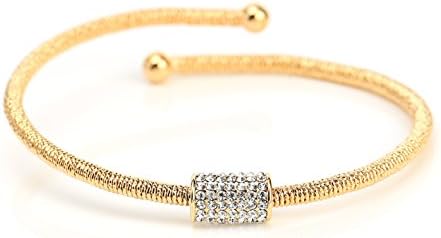 Dazzling Designer Bracelets in Rose, Gold or Silver (White Gold) Tones with/Without Sparkling Swarovski Style Crystals in Assorted Designs - Infinity, Knot and T-Bar