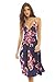 AX Paris Women's Strappy Rose Print Midi Skater Dress