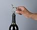 Twine Derby Wine Bottle Stopper, Keep Wine Fresh, Horse Bottle Stopper, Fits Standard Bottles, Metal, Rubber Seal, Silver, Set of 1