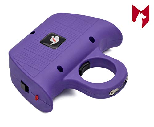 Mini Self Defense Jogger Stun Gun for Women - Best Concealed Protection Tool for Joggers, Runners, Walking - Rechargeable Batteries & Nylon Case (Purple)