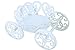 White Magical Fairy Princess Quinceanera Wedding Birthday Baby Shower Decorations Cupcake Stand Place Card Holder Cake Topper Party Favor Keepsake Carriage Rack 4L x 2.35H x 2W inch - 2 Piece Set