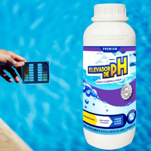 VO DOCIA, ELEVADOR DE PH agua de piscina Brilhante o Ano Inteiro 1l