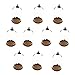 ZENRA 38x25mm Clear Tube Glass Globe Bottle with findings Hollow Glass Dome, Glass Vial Pendant Charms - 10pcs (Bronze Crown Base)