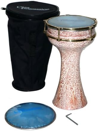 Turkish Copper Doumbek, Pink Swirl, 8.5 x 14.5"