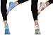 FitLeaf Toeless BAMBOO Yoga Socks, Non-Slip Grip for Pilates, Barre 2 PAIRS (Women 5-10 / Men 4-9, Pink and Blue)