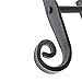 Renovators Supply Manufacturing Shutter Dogs 5.5 in. Black Rat Tail Shaped Wrought Iron Shutter Dogs with Mounting Hardware Pack of 6