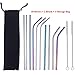 304 Stainless Steel Straws, Reusable Metal Drinking Straw for 30oz 20oz Tumbler Cup Mug Yeti Rambler (Set of 12, 6PC 10.5