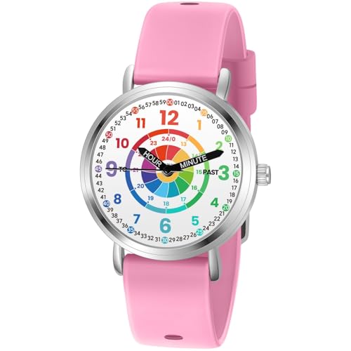 Afcrho Childrens Watches, Kids Learning Watch, Dart-Board Children's Toddler Learning Time and Easy to Read Time, Analog Watch for Boys and Girls Ages 3~11