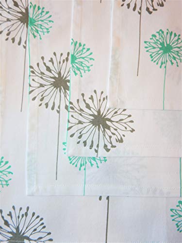 Crabtree Collection Gray Dandelion Cotton Cloth Napkins Turquoise/Gray Dandelion (Set of 4)