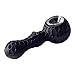 Unbreakable Honeycomb Silicone Straw Pipe with Clean Cover and Decorative Bowl Inside (Black)