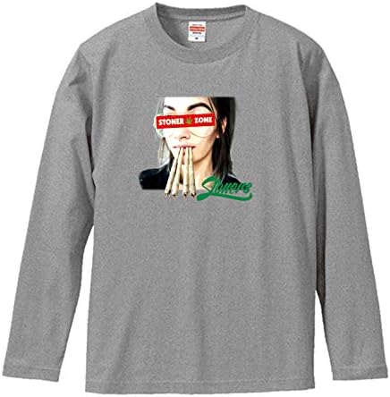 Amazon Lindwurm Tシャツ メンズ 長袖 ロングtシャツ レディース おしゃれ Stoner Girl ストーナーガール ジョイント マリファナ 大麻 ガンジャ Weed 喫煙 ユニセックス プリントtシャツ Tシャツ カットソー 通販