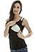 Bearsland Women's Breastfeeding and Nursing Tank Top and Cami Shirt,Black,Medium
