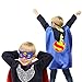 Justice League Superheros Cape and Mask Bonus Stickers with Original Superheros Emblem for Kids