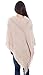 Simplicity Ponchos For Women Batwing Knitted Tassel Sweater Pashmina Shawl Khaki