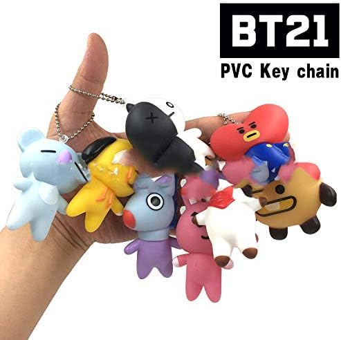 LoveVV South Korea BTS Bulletproof Youth Regiment bt21 enamel doll keychain bag car Pendant