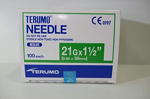 Terumo 21G x 1 1/2" (0.80x38mm) 100 ecah/Pack