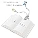 iLight Rechargeable Eye-Care Warm Book Light, Clip On Bed Reading Light, Music Stand Lamp, 8 LED, 5 Brightness, 2 Goosenecks Light Up 2 Full Pages. Perfect For Bookworms, Reading, Working or Studying