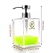 HONJAN Clear Acrylic Soap Dispenser, 13.5 oz Square Lucite Soap Dispenser with Pump Refillable Hand Soap Liquid Soap Dish Soap