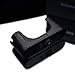 Gariz Black Label Genuine Leather BL-LCMBK Camera Metal Half Case for Leica M, Black