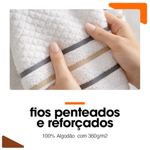 Toalha Banho Gigante Algodão Luxo Macia Alta Absorção Felpuda Premium Fio Penteado Hotel Spa Cor Branco