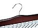 Amber Home Wood Tie Hanger, 24 Ties Storage Racks Wooden Holder with Smooth Cherry Color, Closet Accessory Organizer Hangers for Necktie Scarves with Swivel Chrome Hook