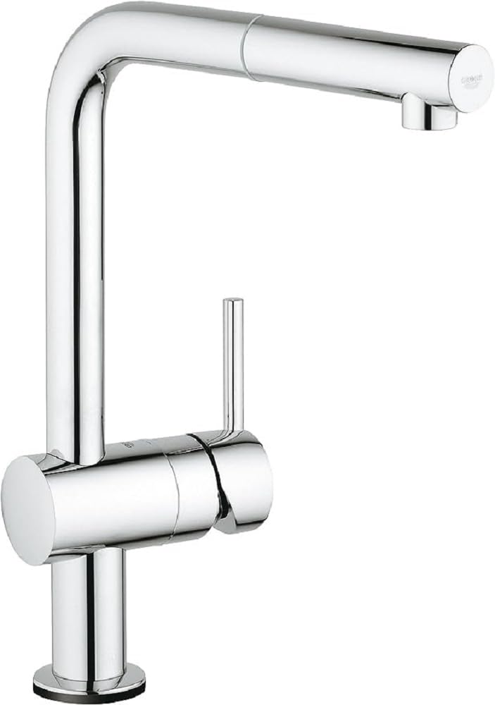 GROHE 31360001 | Minta Touch Kitchen Tap L-Spout | Pull-Out Spray | Chrome