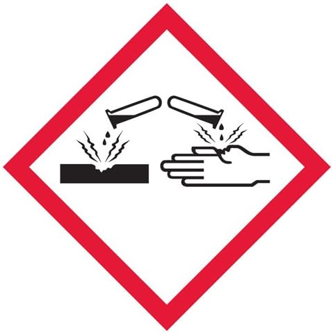 GHS/HazCom 2012: Pictogram Label, Corrosive, 2" x 2" (Pack of 500)