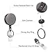 2 Pack Mini Heavy Duty Retractable Badge Holder Reel, Will Well Metal ID Badge Holder with Belt Clip Key Ring for Name Card Keychain [All Metal Casing, 24.4