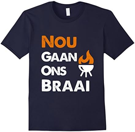 Mens Nou Gaan Ons Braai t-shirt for South African BBQ lovers! 2XL Navy