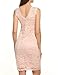 Acevog Women's Elegant Floral Sleeveless Lace Cocktail Evening Dress (XX-Large, Pink)