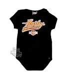 Harley-Davidson Baby Boys' Orange Logo Black Onesie