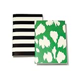 kate spade new york Notebook Set - Black Stripe/Painterly Cheetah (Ikat) Green