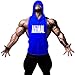 Gillbro Mens Bodybuilding Stringer Hoodie Gym Tank Top Hooded Waistcoat