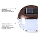Outdoor LED Solar Wall Lights, Dusk to Dawn, Wireless, Waterproof, Batteries Included, Brown Security Fence Lights by LampLust - Pack of 4