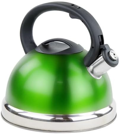 Stainless Steel Whistling Tea Kettle - Tea Maker Pot 2.8 Liters - Green