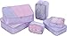JJ POWER Travel Packing Cubes, Luggage Organizers with Shoe Bag (Purple)
