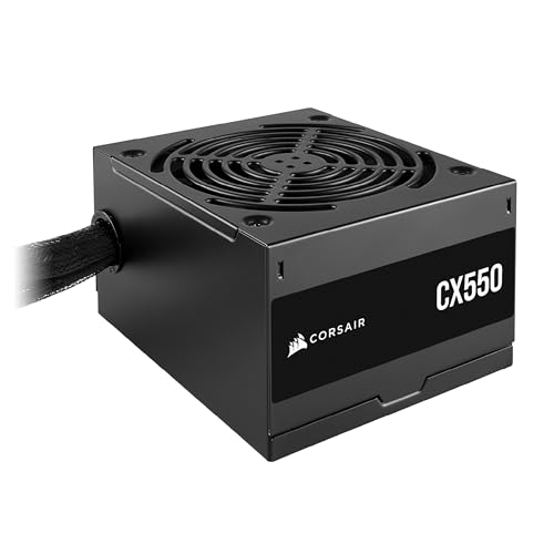 CX550 ATX 550W Fuente de Alimentación - Eficiencia 80 Plus Bronze - Bajo Ruido - Cables con Funda - No Modular - EU - Negro