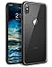 YOUMAKER Premium Crystal Clear Hybrid Case for iPhone Xs Max, Slim Fit Lightweight Bumper Scratch Resistant Drop Protection Shockproof Protective Cover for All New Apple iPhone Xs Max 6.5 inch - Black