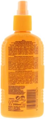 Malibu Low Protection Water Resistant Vitamin Enriched SPF 8 Sun-Screen Lotion Spray with Shea Butter Extract, 200ml - Image 4